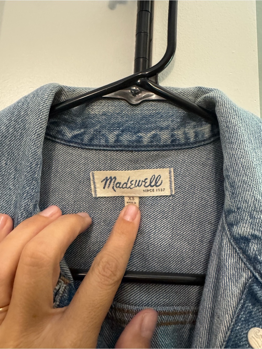 Madewell Light Blue Denim Vest